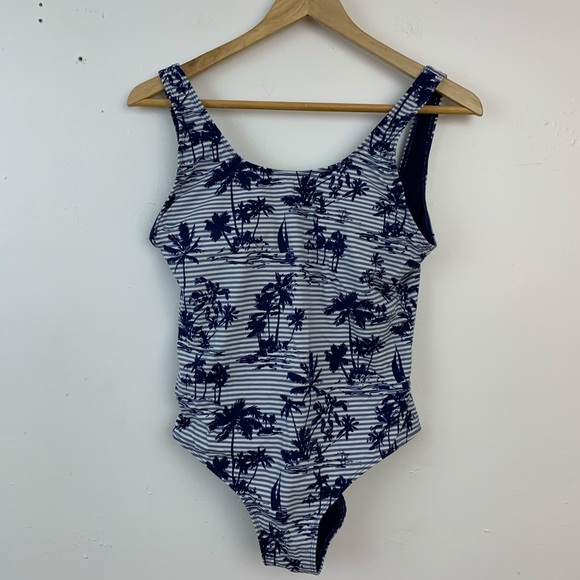 Vineyard Vines Blue and White One Piece Swimsuit - Picture 2 of 8